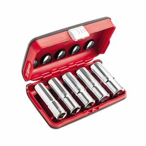 X-Grip 1/2'' Assortment Long Hexagonal <b>Sockets</b> in Bi-Material Case Usag 5-Piece <b>Socket</b> Set with Special Profile - Product Image 1