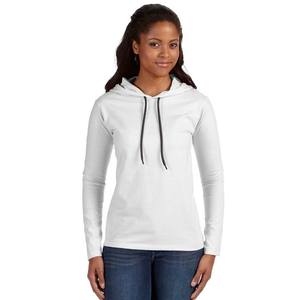 T-shirts à capuche coupe-vent en molleton 100 % fibre de bambou ultra-doux et respirants pour femmes avec logo personnalisé - Product Image 5