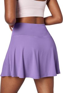 กระโปรงแฟชั่นใส่เล่นกีฬาวิ่งสำหรับเด็กผู้หญิงกระโปรงลำลองเอวสูงผ้ายืดหยุ่นได้มีกระเป๋าใส่โทรศัพท์สำหรับนักกีฬาเทนนิสและกอล์ฟ - Product Image 2
