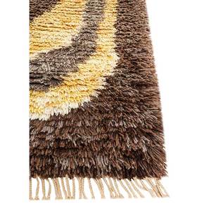 Zuri Gold Hand Knotted <b>Wool</b> Rug-Paem-699 Abstract Pattern 9x12 Rectangle for Home Entryway Living for Hallway Puzzle Handmade - Product Image 4