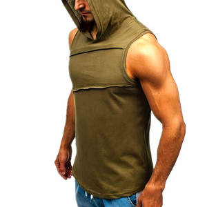 Wholesale <b>Men</b> <b>Sleeveless</b> Workout <b>Hoodie</b> Custom <b>Sleeveless</b> Gym Hoodies Available At Reasonable Price - Product Image 2