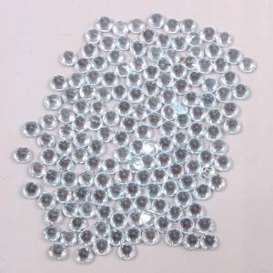 อัญมณีทรงหลวมเจียระไนทรงกลมสีฟ้าท้องฟ้าตามธรรมชาติขนาด5x5 - Product Image 2