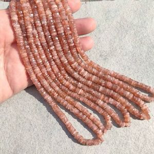 SunstoneTyre-Perles Heishi à Facettes en Forme de Pneu, pour Bijoux, 8 Pouces - Product Image 1