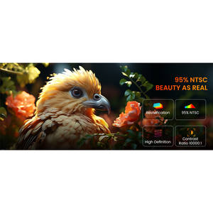 โปรเจคเตอร์วิดีโอขนาดเล็ก HAPPRUN 12000L ความละเอียด 1080P รองรับ WiFi และบลูทูธ สำหรับโฮมเธียเตอร์ พร้อมเลนส์ออโต้โฟกัส และปลั๊กแบบ US รองรับการมิเรอร์หน้าจอแบบ One-Step - Product Image 2