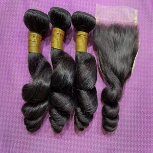 MEILLEURES EXTENSIONS DE CHEVEUX DE TEMPLE INDIENS NON TRAITÉS À DOUBLE TIRAGE 100% VÉRITABLES DE CHEVEUX HUMAINS AVEC DES CUTICULES ALIGNÉES - Product Image 6