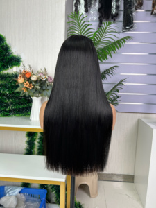 Cabello humano 100% natural de alta densidad, peluca frontal de encaje 13*4, lisa como hueso, de Vietnam. - Product Image 4