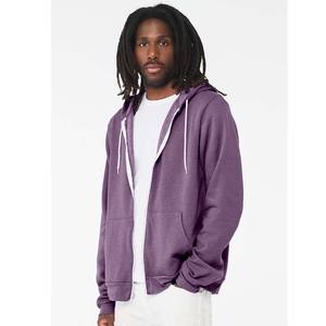 Bella Toile Sérigraphiée Super Doux Zip Hoodies Hommes Unisexe Poly-Coton Polaire Full-Zip Loose Fit Hoodie - Product Image 1