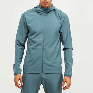 Logo personnalisé survêtements pour hommes en nylon et polyester léger ensemble de survêtements coupe-vent imperméables pour l'extérieur - Product Image 4