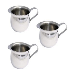 2023 New Arrival Stainless Steel Creamer Pouring Cup <b>Small</b> Metal Coffee Pitcher Cups Set for Kitchen or Restaurant Use - Product Image 1