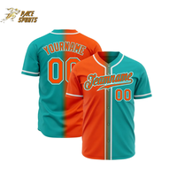 Uniforme de Béisbol Deportivo con Cuello en V, Transpirable, con Estampado Digital 100% Poliéster en Rojo y Negro, Impresión de Logotipo y Nombre del Equipo, para Hombre, Talla Grande