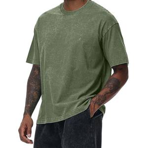 เสื้อยืดผู้ชายทรงโอเวอร์ไซส์ ผ้าถัก 100% โพลีเอสเตอร์/คอตตอน น้ำหนักเบา ระบายอากาศได้ดี เป็นมิตรกับสิ่งแวดล้อม สไตล์ลำลอง สตรีทแวร์ สีพื้น ย้อมสีแบบแอซิด - Product Image 4