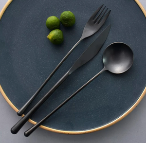 Hot Sale Metal Luxury Black Cutlery <b>Set</b> For Restaurant Hotel Home Wedding and Gifting Purpose - Product Image 2