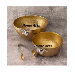 Newest Design Aluminium Chocolates <b>Bowl</b> Set Of 2 Different Size Serving <b>Snacks</b> <b>Bowl</b> For Wedding Tableware Use - Product Image 4