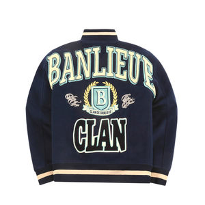 Veste de baseball Uniforme d'équipe universitaire Vestes de bombardier en laine noire de sport à manches en cuir Vestes d'université Letterman de baseball - Product Image 5