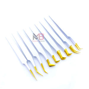 Pinzas para Extensión de Pestañas de Acero Inoxidable Sostenible, Punta Puntiaguda de Alta Calidad, Antiestáticas, Duraderas, Juego de Pinzas Personalizables - Product Image 4