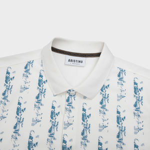 Men's White Polo Shirt Aristino Regular Fit APS132AS4 - Solid Pattern Hot Price Top <b>Product</b> - Product Image 2