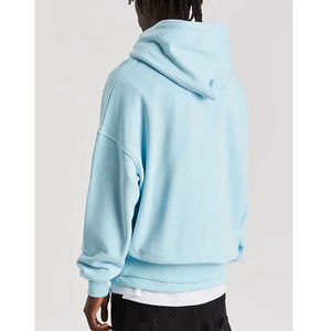 Vente en gros de sweats à capuche pour hommes de haute qualité, vierges, lourds, 350 g/m², coupe classique vintage, lavage à l'acide, écologiques, pour l'hiver, personnalisables - Product Image 3