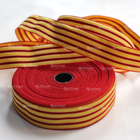 Tresse métallisée rouge or OEM de 7mm à 80mm Ruban à paillettes en tissu pour bordure en dentelle en fils métalliques