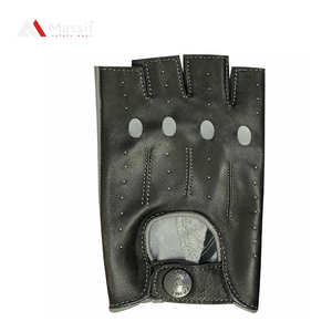 Premium Half Finger Car Driving <b>Gloves</b> Breathable Leather Grip <b>Gloves</b> for Comfortable Driving, Anti-Slip Performance & Everyday - Product Image 5
