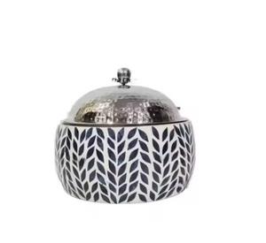 Nouveau Moyen-Orient Designer Métal Acier Inoxydable & MOP Casserole Plat À La Main De Service Réchauffeur De Nourriture Hot Pots Arrivée Chaude - Product Image 1