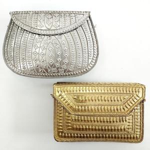 Bolso de mano de Metal hecho a mano, bolso de mano Vintage en relieve a mano, oro y Latón chapado en plata, bolsos Potlli Sling, bolso de bola dorada - Product Image 3