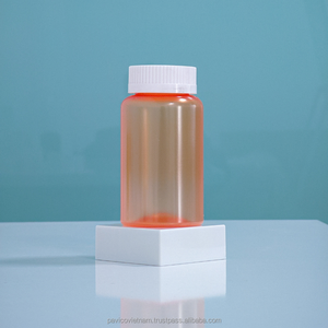 Cápsulas vacías con serigrafía PET personalizada de alta calidad 150cc 200cc 300cc botella de suplemento de vitamina plástico fabricado Vietnam - Product Image 4
