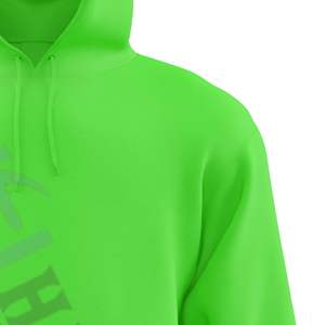 Sudadera con capucha de color verde brillante personalizada con estampado de texto Hadeed diagonal sudadera unisex sudadera casual moda streetwear Sudadera con capucha - Product Image 5