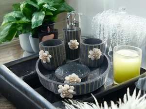 Ensemble de salle de bain décoratif en résine pour la maison, hôtel, meilleure vente, accessoires de salle de bain, distributeur de savon, gobelet, ligne de porte-savons - Product Image 2