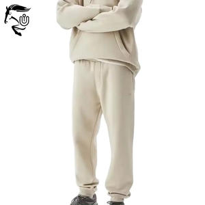 Unisex Custom Logo Hoodie Set Clothing <b>Manufacturers</b> Embroidery Tracksuits Sweatpants Winter Puff Printing Mens Sweatsuit - Product Image 4