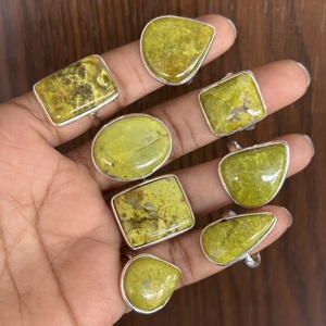 Anillos de Plata de Ley 925 de Alta Calidad con Ópalo Verde, Anillos Finos para Mujer, Regalos de Moda para Bodas y Fiestas de Navidad al por Mayor - Product Image 3