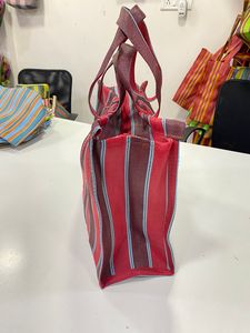 Eco-Friendly Custom Nylon Zipper Plastic Woven Striped High Quality Tote <b>Bag</b> Handloom Recycled Fashionable <b>Cosmetic</b> Beach Market - Product Image 5