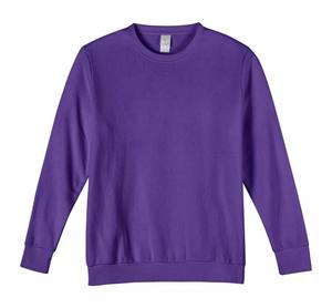 Sweat-shirt à col rond surdimensionné pour femme, manches régulières, polyester/coton, doublure hiver, couleur unie, haute qualité, prix bas, OEM 2026 - Product Image 2