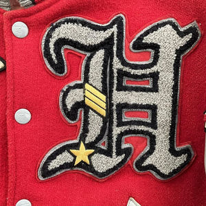 Vestes de baseball personnalisées avec logo, vestes de baseball varsity personnalisées avec broderie en chenille, manches en cuir, vestes de baseball varsity pour hommes - Product Image 5