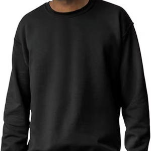 Sudaderas Casuales de Manga Larga Bordadas para Hombre, Color Sólido, 100% Algodón, Felpa, Logotipo Personalizado, MOQ 20 Piezas, Servicio OEM - Product Image 1