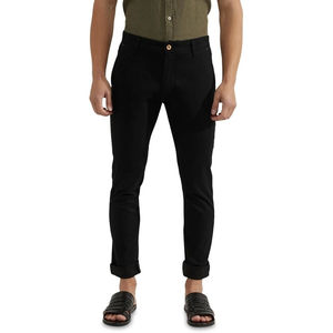 Pantalones chinos de lana de algodón de cintura alta personalizables para hombre, ropa de calle recta lavada Vintage, Pantalones rectos a rayas curvas para hombre - Product Image 1
