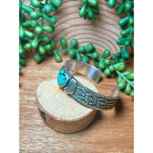 Sunshine Reeves Kingman Turquoise & Sterling <b>Silver</b> Fashion <b>Cuff</b> <b>Bracelet</b> - Product Image 3
