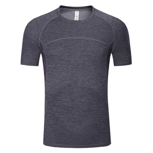 เสื้อยืดวิ่งของผู้ชายแบบแห้งเร็วเสื้อออกกำลังกายเล่นกีฬาเข้ายิมเสื้อออกกำลังกายแบบลำลองระบายอากาศได้สำหรับผู้ชาย - Product Image 1