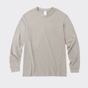 Camiseta Unisex de manga larga de algodón y fibra de bambú 100%, camiseta interior transpirable con cuello redondo y logotipo personalizado, camiseta de gran calidad para hombre, camiseta de la - Product Image 3