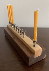 Support de bougie Menorah en bois au design personnalisé, décoration de Noël, centre de table de mariage, chandelier, décoration de table à domicile - Product Image 2