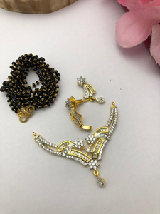 Alta calidad elegante CZ Mangalsutra con cadena elegante uso diario Mangalsutra para mujeres minimalista y elegante Mangalsutra - Product Image 2