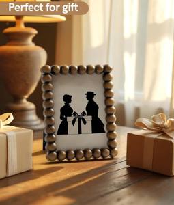 Venta al por mayor de marco de fotos conmemorativo con cuentas de madera natural para tributo o exhibición de urna accesorio de recuerdo hecho a mano hecho en Vietnam - Product Image 2