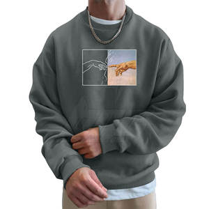 Sweatshirts pour hommes au-dessus des tailles avec logo imprimé personnalisé Fabrication pakistanaise Sweatshirts pour hommes en coton mélangé - Product Image 1