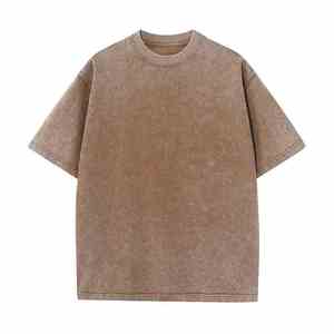 T-shirt vierge uni surdimensionné à manches courtes et col rond 100% coton de haute qualité pour hommes 180gsm Logo personnalisé imprimé motif solide - Product Image 5