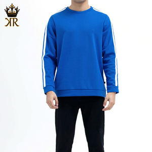 Camisetas de Algodón 100% para Hombre, Diseño Liso, Mangas Completas con Cuello Redondo, Color Personalizado - Product Image 1