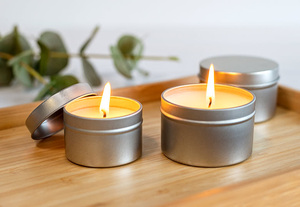 Metal Round Polished <b>Candle</b> Holder Wax Light <b>Candle</b> Tin <b>Tea</b> Lights in Tin Boxes for <b>Candle</b> Making - Product Image 6