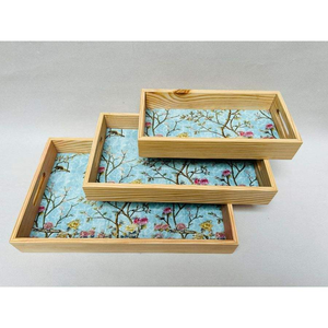 Bandejas de Madera Ecológicas con Acabado Pulido, Grandes, Rectangulares, para Almacenamiento, Accesorios de Cocina, para Servir, Artesanías en Forma de Media Luna, Precio Razonable - Product Image 1