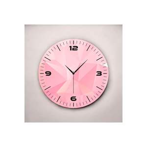 นาฬิกาแขวนผนังไม้เงียบ50ซม. รูปแบบการพิมพ์สีชมพูผลิตภัณฑ์ของขวัญ - Product Image 4