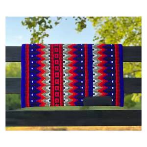 Couverture de selle de cheval occidentale en laine respirante confortable doublée de polycoton pour les cavaliers équestres en compétitions de trail ou de rodéo - Product Image 6