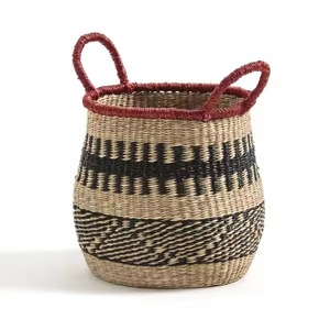 Wholesale Rectangle Sedge <b>Basket</b> Handmade Rectangle Handwoven Storage Boxes for Kitchen Laundry <b>Plant</b> Tree Model Hot - Product Image 1