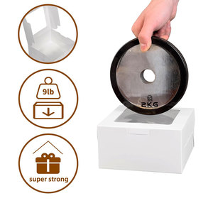 Custom Wholesale Eco Friendly Food Packaging <b>White</b> Square <b>Cardboard</b> <b>Box</b> Windowing for Sandwich Biscuit Muffin Takeout Containers - Product Image 4